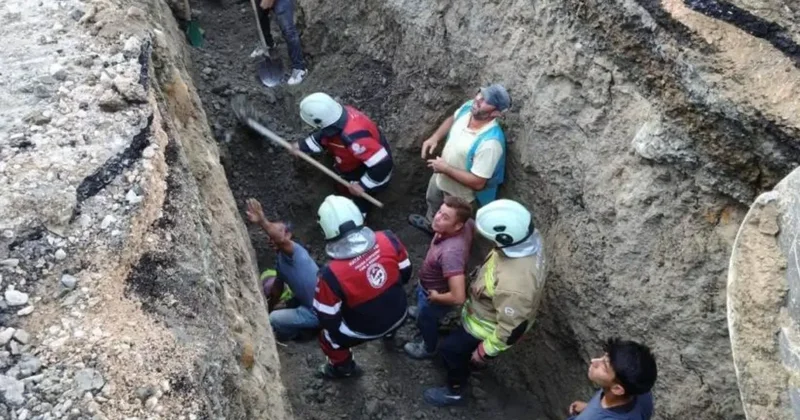 Altyapı çalışması sırasında göçük yaşandı: 1 yaralı