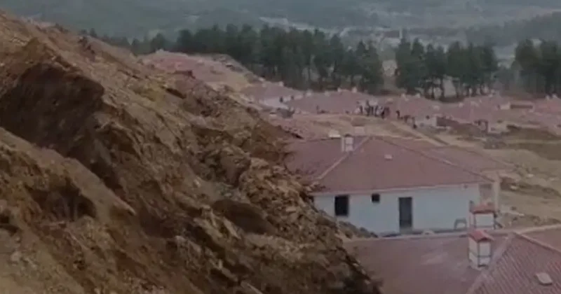 Kahramanmaraş ta toprak kayması: Yapım aşamasındaki 6 ev zarar gördü