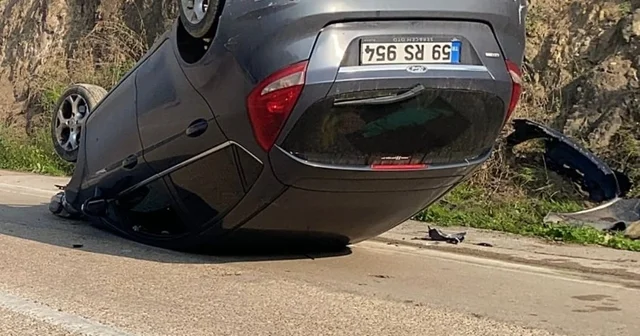 Kontrolden çıkan otomobil, ters döndü: 2 yaralı Bursa Haberleri