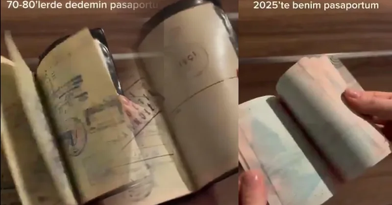 Dedesinin pasaportu ile kendi pasaportunu karşılaştırdı! O anlar sosyal medyada çokça paylaşıldı Sözcü Gazetesi
