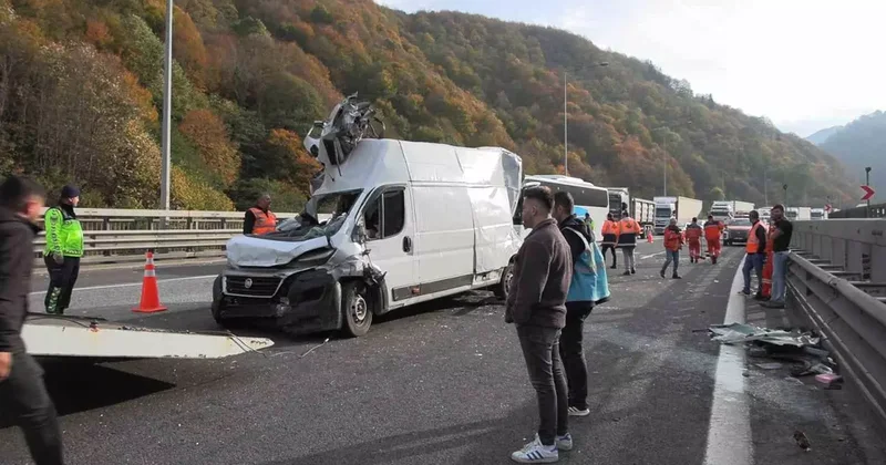TEM’in Bolu geçişinde zincirleme kaza: 1 yaralı