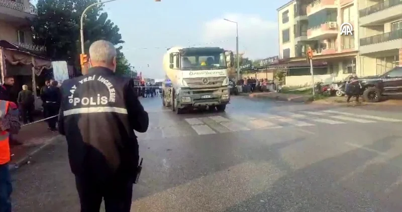 Beton mikseri yaya geçidinde can aldı! Son dakika haberleri