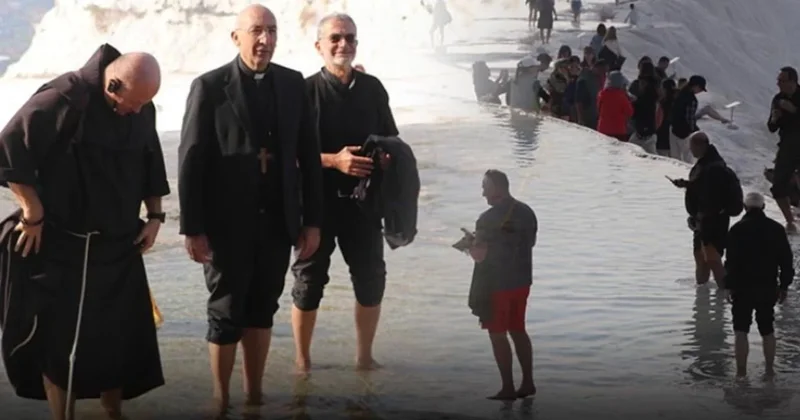 Hristiyan dünyasını yöneten isimler Pamukkale de çocuklar gibi eğlendi Sözcü Gazetesi