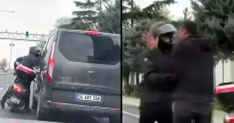 Avcılar da trafikte yumruklu kavga