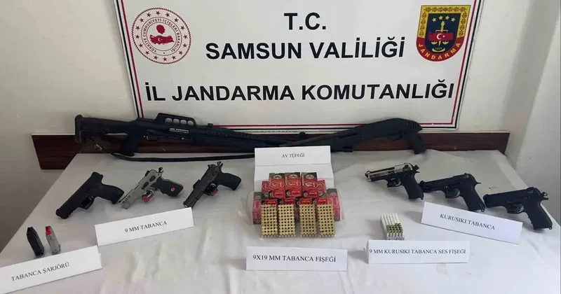 Samsun’da jandarmadan silah ve uyuşturucu operasyonu