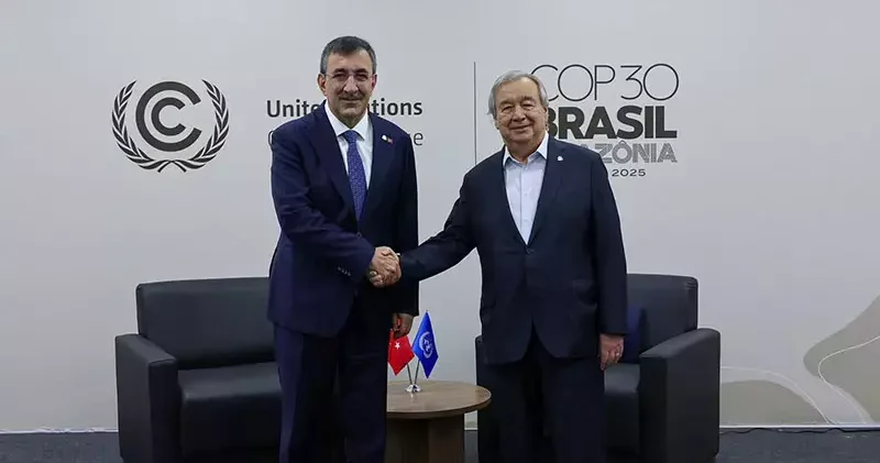 Cumhurbaşkanı Yardımcısı Yılmaz, BM Genel Sekreteri Guterres ile görüştü