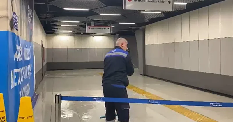 Sağanak yağış felç etti: M9 metrosunu bastı!