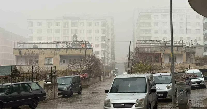 Siirt’te sis ve sağanak yağış etkili oldu