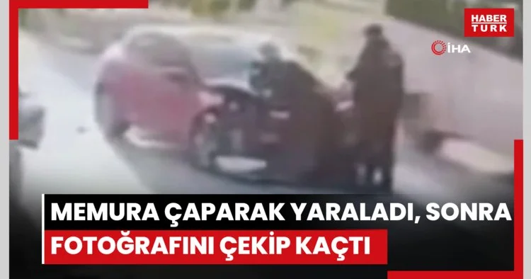 Önce polis memuruna çaparak yaraladı, sonra fotoğrafını çekip kayıplara karıştı