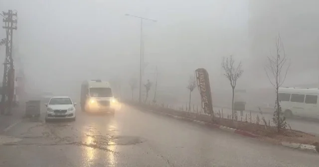 Besni de yoğun sis etkili oldu Adıyaman Haberleri