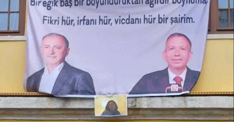 Galatasaray Lisesi nde Altaylı ya destek pankartı: Fikri hür, vicdanı hür Sözcü Gazetesi