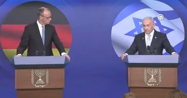 Netanyahu Almanya Başbakanı Merz in yüzüne söyledi: Almanya da olduğu gibi Gazze de de olsun