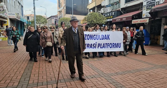 Zonguldak ta kadın cinayetlerine tepki yürüyüşü Zonguldak Haberleri