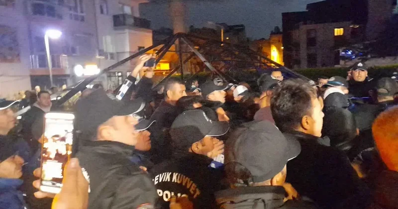 İki belediye ekipleri arasında tansiyon yükseldi, polis müdahale etti