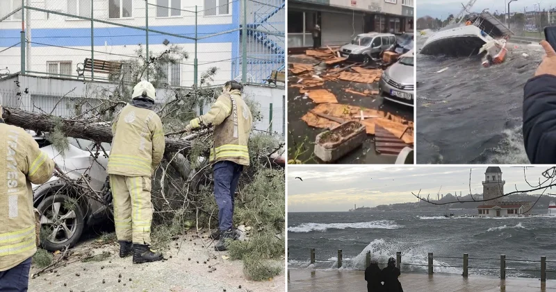 Saat veren Valilik İstanbul daki fırtınanın bilançosunu açıkladı İstanbul Haberleri