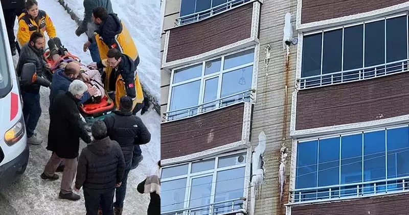 Servis beklerken başına buz sarkıtı düşen öğrenci ağır yaralandı