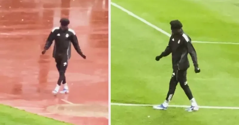 Şakır şakır yağan yağmura aldırmayan Abraham ın hareketlere kahkaha attırdı