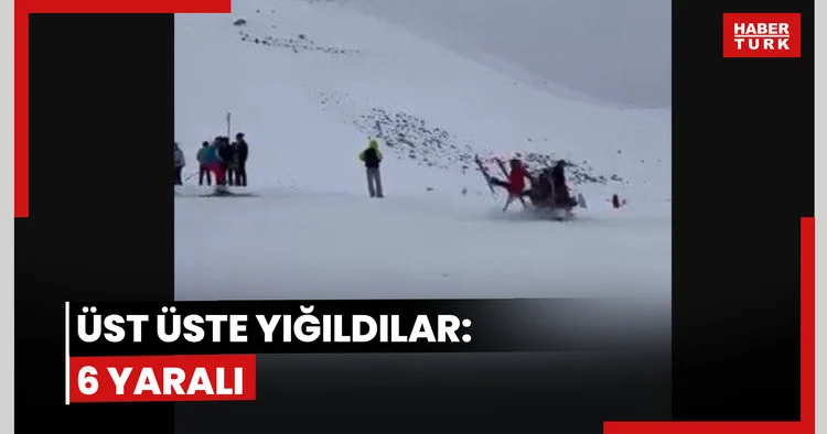 Üst üste yığıldılar: 6 yaralı