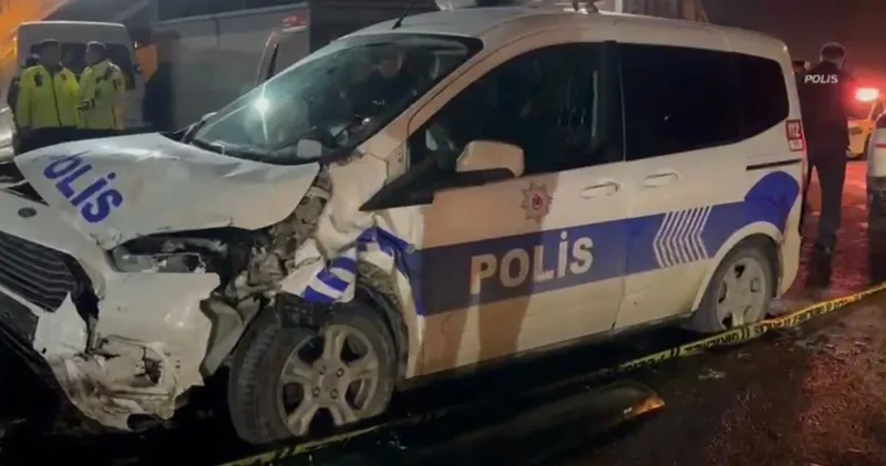 Polis aracı kaza yaptı: 2 si polis 3 yaralı