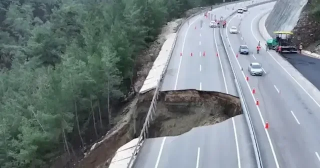 Kumluca Kemer kara yolunda göçük ve heyelan alarmı VİDEO İZLE