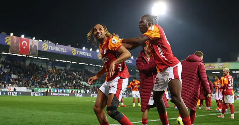 Galatasaray dan Rizespor a karşı büyük üstünlük