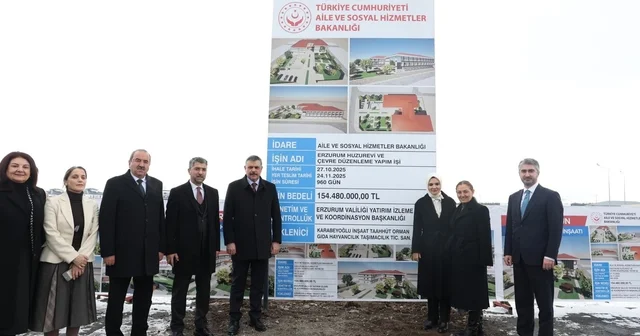 Erzurum da sosyal hizmet atılımı: Bakan Göktaş huzurevi yapılacak alanı inceledi Erzurum Haberleri