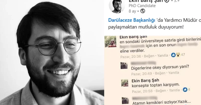 Darülaceze Başkan Danışmanı Ekin Barış Şah ın paylaşımları tartışma yarattı! Terör örgütü propagandasından yargılanmış