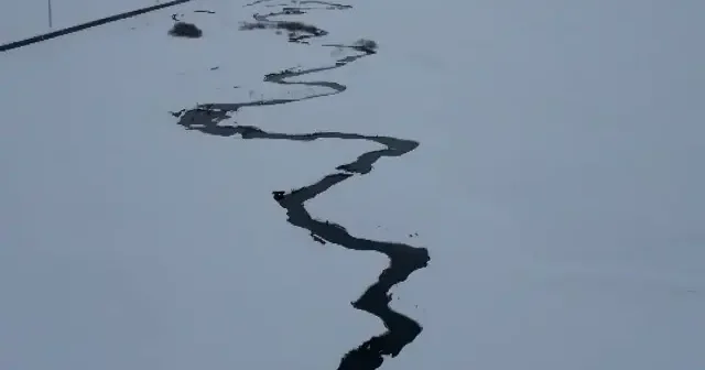 Erzurum’da kar altındaki mendereslerin kış güzelliği VİDEO İZLE