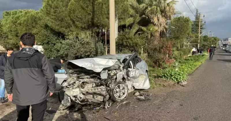 Manisa da feci kaza: Karşı şeride geçen araç dehşet saçtı