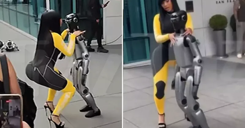 Cardi B rapçi rezil oldu! Robotla yaptığı dans kötü bitti