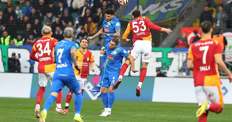 Galatasaray Rize de rahat kazandı: Fenerbahçe yle farkı açtı