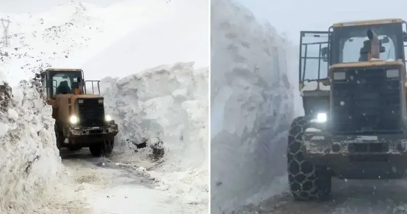 Hizan’da çığ tehlikesi nedeniyle karla mücadele çalışmaları durduruldu Bitlis Haberleri