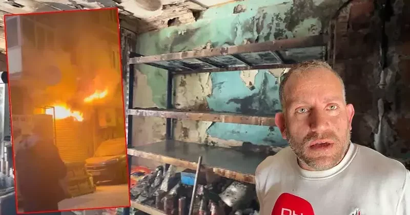 Kağıthane’de iş yerinde yangın çıktı patlama yaşandı: Simitçilikten geldik yine devam ederiz