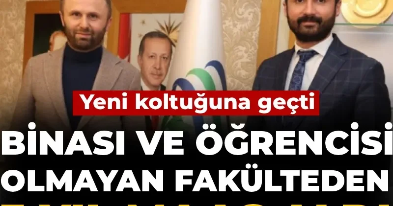 Binası ve öğrencisi olmayan fakülteden 3 yıl maaş aldı! Hayalet fakülte kapanır kapanmaz yeni koltuğuna geçti
