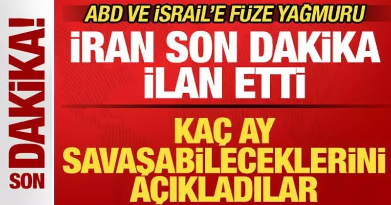 Son dakika: İran dan ABD ve İsrail e füze yağmuru! Kaç ay savaşabileceklerini açıkladılar