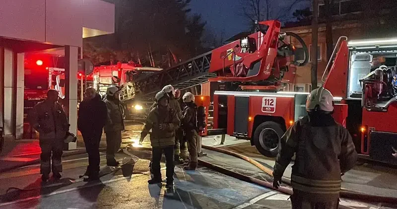 Sarıyer de Baltalimanı Kemik Hastanesi’nde çıkan yangın söndürüldü