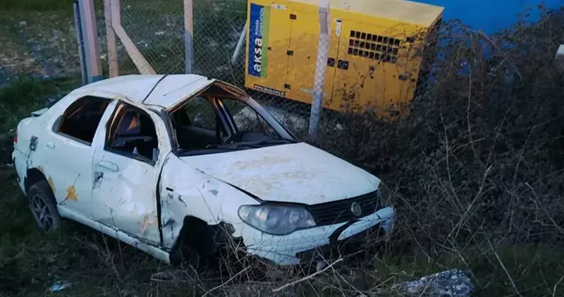 Balıkesir’de otomobil dere yatağına devrildi: 3’ü çocuk 5 yaralı