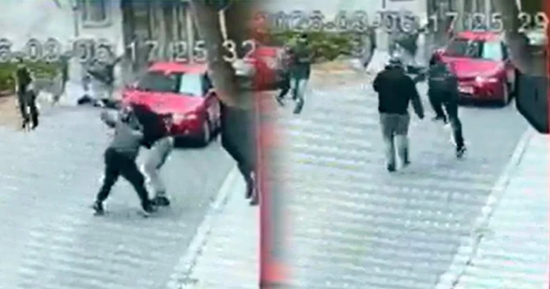 Yaşlı adamı sokak ortasında darbettiler!