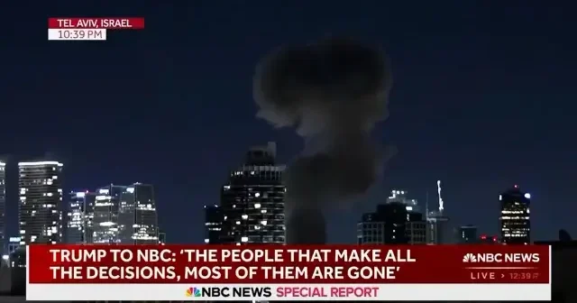 ABD kanlı NBC Tel Aviv e düşen füzeyi sansürleyemedi VİDEO İZLE