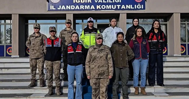Iğdır da kadın jandarmalardan 8 Mart a özel video Iğdır Haberleri