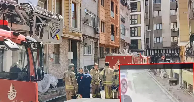 Fatih te yangın çıkan binanın 3. katından atlayan kişi ağır yaralandı