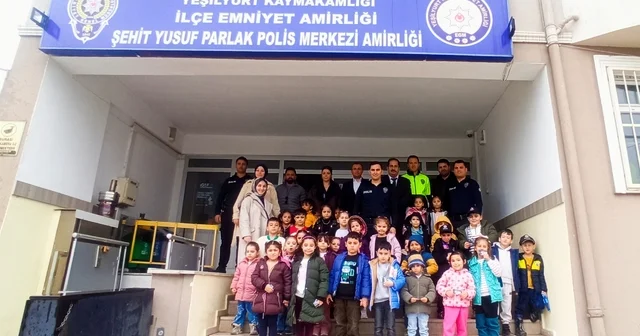 Yeşilyurt ta anaokulu öğrencilerinden polislere ziyaret Tokat Haberleri