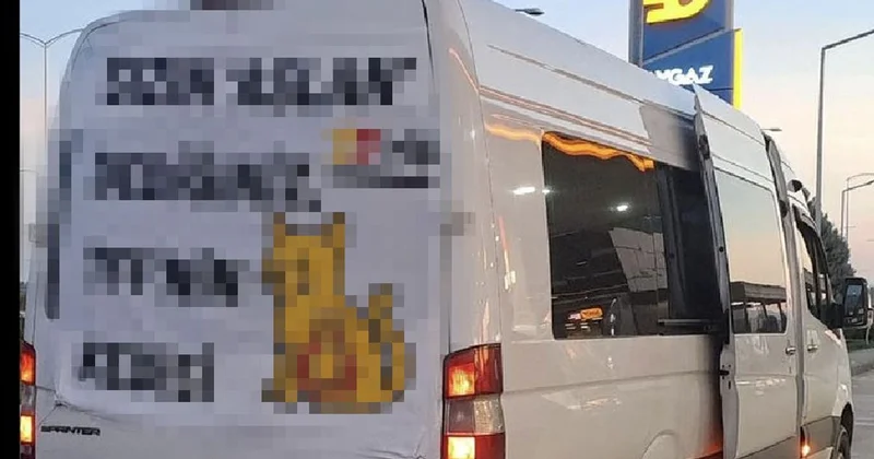 Göztepeli taraftar, Galatasaray maçı öncesi aracının arkasına astığı pankartla olay çıkardı