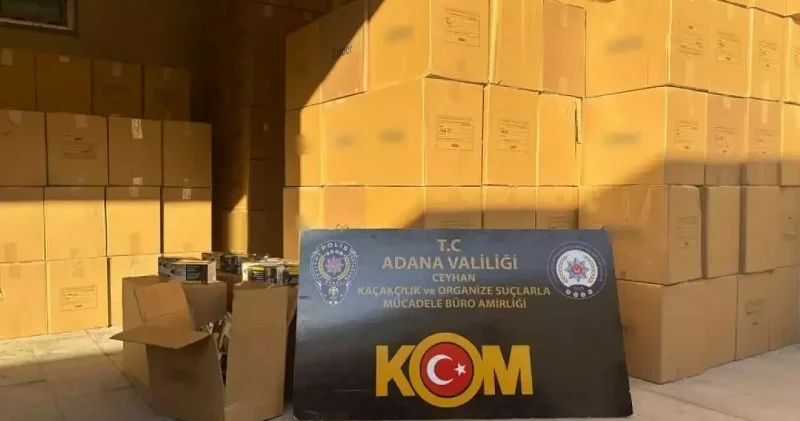 Adana da kaçak 2 milyon 730 bin makaron ele geçirildi Gündem Haberleri