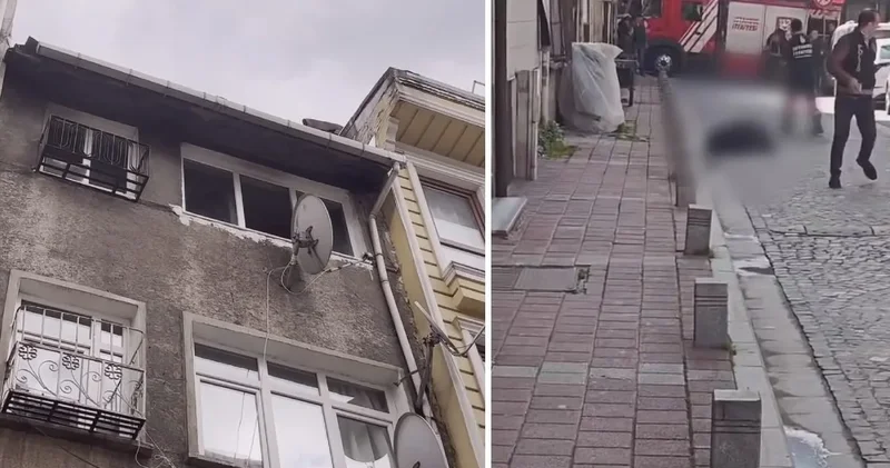 Alevlerden kurtulmak için 4 üncü kattan atladı