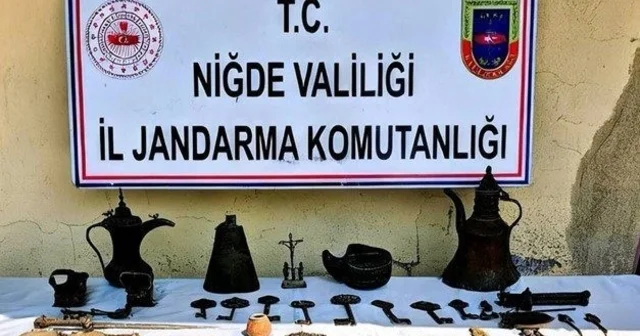 Niğde de Anadolu Mirası operasyonu: 44 tarihi eser ele geçirildi Niğde Haberleri
