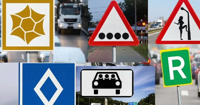 Birbirinden ilginç trafik levhaları: Sürücülerin çoğu bilmiyor Sözcü Gazetesi