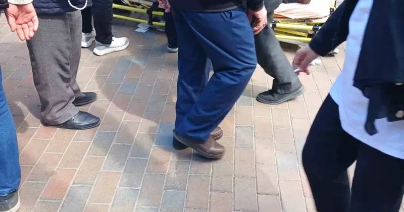 Düşerek yaralanan adama sağlık ekipleri müdahale etti