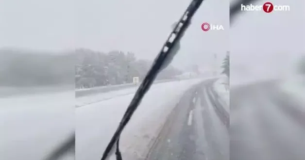 Ankara da nisan sürprizi: Yüksek kesimlere kar yağdı