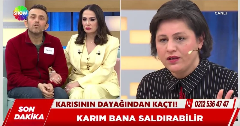 Karısını karşısında gördü, stüdyoyu terk etti! Karım bana saldırabilir Son dakika haberleri